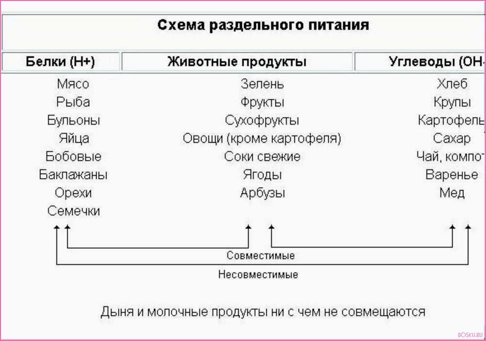 Раздельное питание: принципы и польза для организма