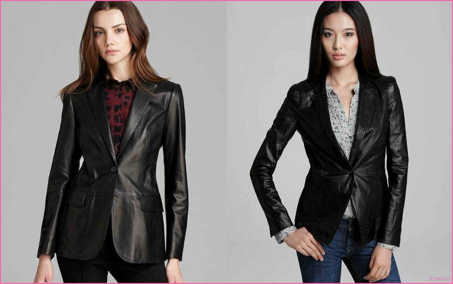 Женский кожаный пиджак 2024 — модные тренды и стильные комбинации